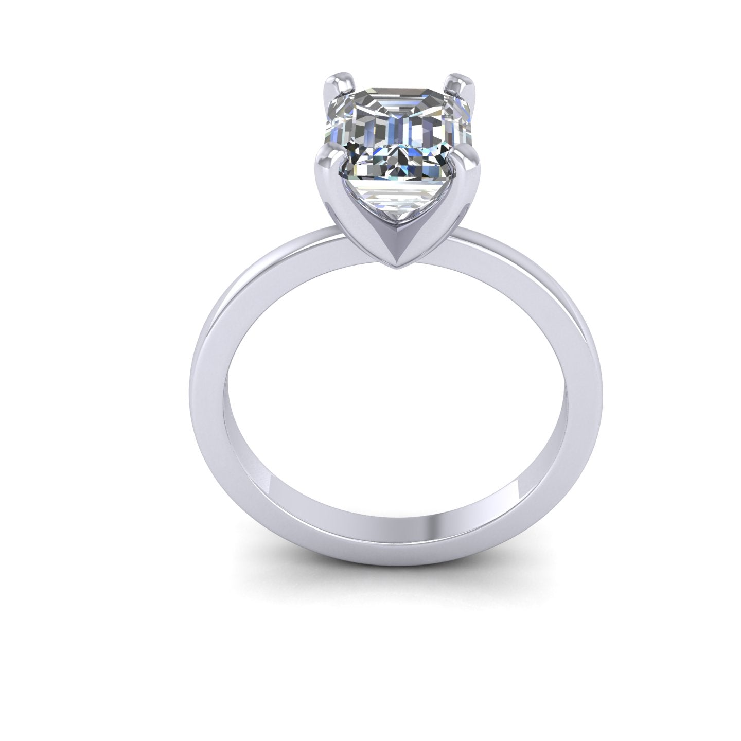 Solitary Emerald Diamond Ring