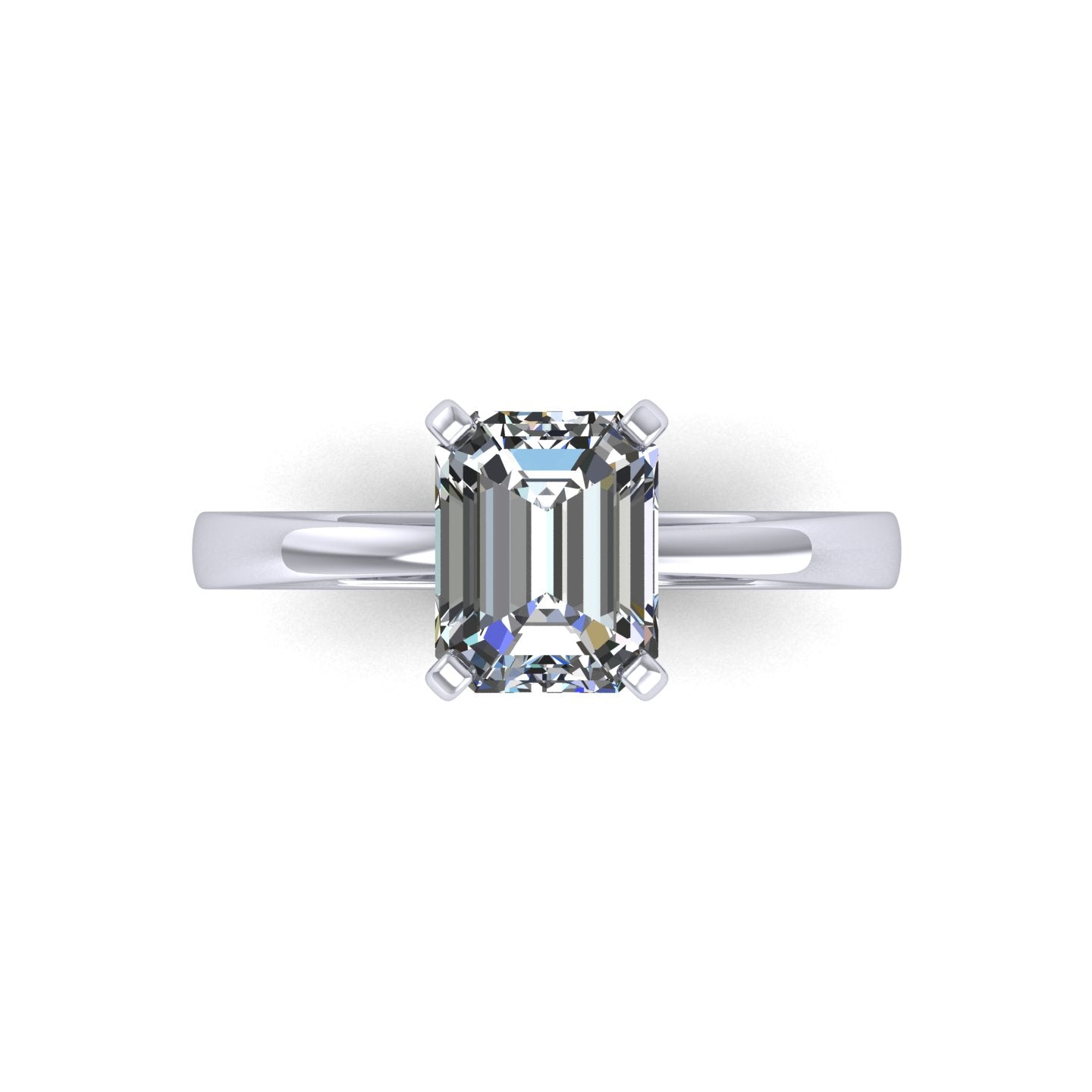 Solitary Emerald Diamond Ring