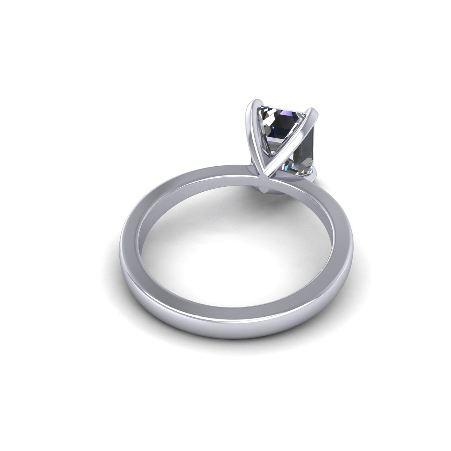 Solitary Emerald Diamond Ring