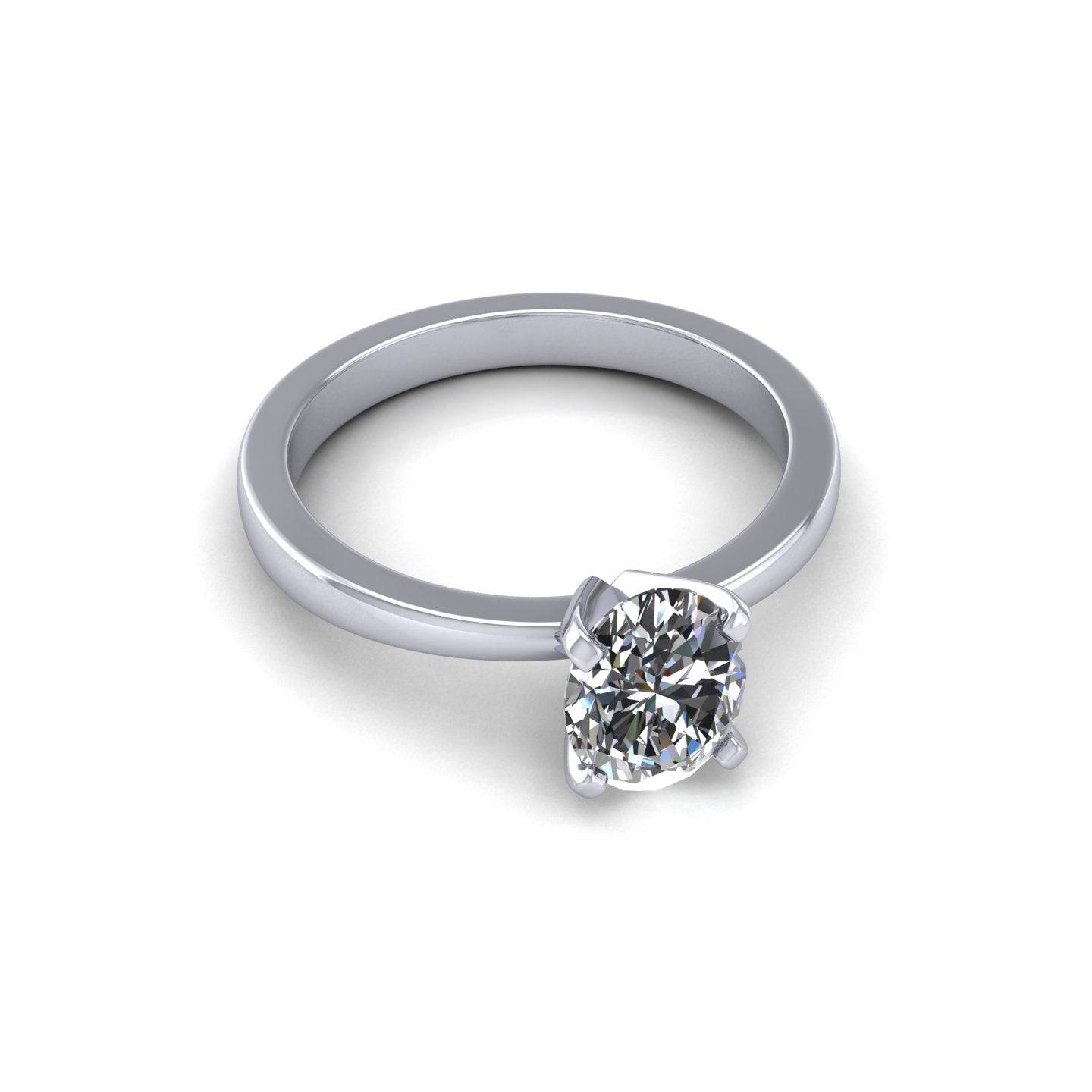 Oval one Stone Diamond Ring
